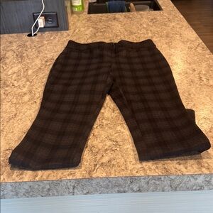 Plaid Black and Gray Pants